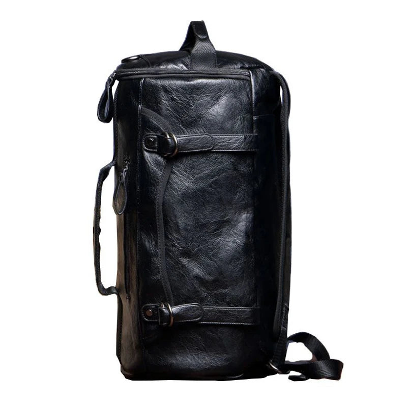 Vintage Voyager : Sac à dos noir élégant-Voyage Nomade