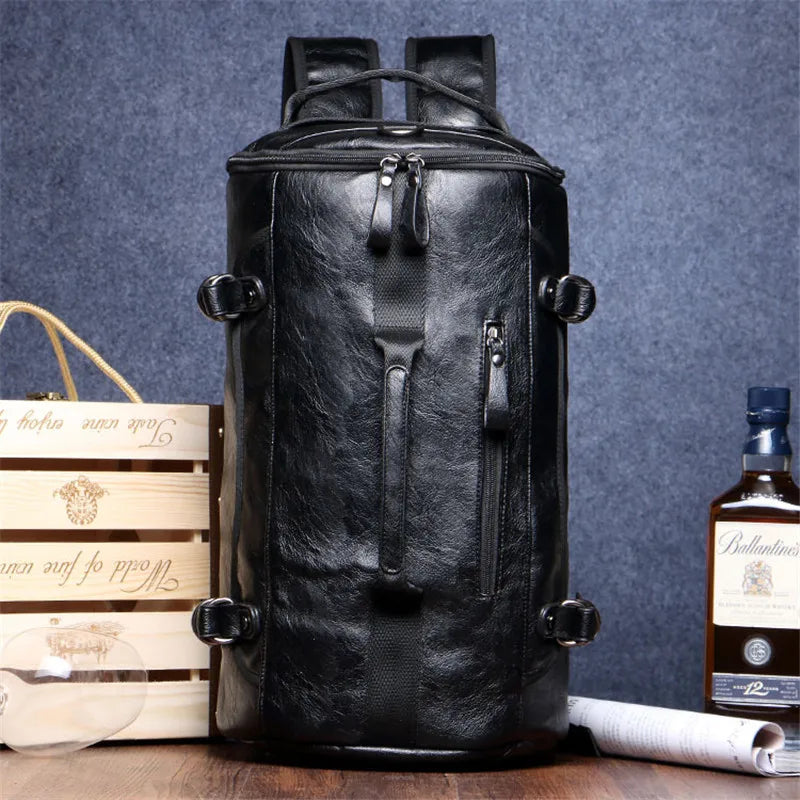 Vintage Voyager : Sac à dos noir élégant-Voyage Nomade